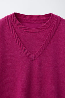 DOUBLE COLLAR WOOL JUMPER - Zara фото 3