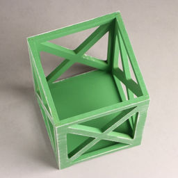 Кашпо деревянное 141426 см Фонарь Хай-тек Прованс, Зелёный - Дарим красиво фото 2