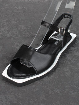 08-PED56-2 BLACK Босоножки женские (натуральная кожа)