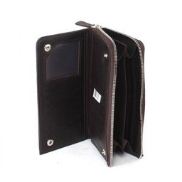 Портмоне мужское Croco-ПР-964 натуральная кожа 2 отд, 14 карм, рем-петля, коричневый тем флотер (116) 241017  фото 3