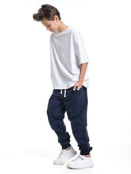 Брюки для мальчика штаны спортивные школьные 22-9829 синий