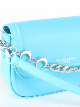 Сумка женская искусственная кожа Ch&K-9261-1, 1отд, плечевой ремень, голубой SALE 255065 - Adelia фото 9