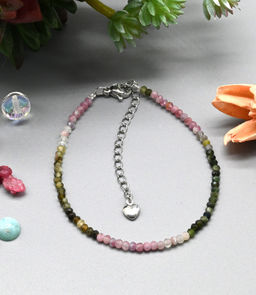 Браслет из граната зеленого рондель гр.3*2мм, 18см - Радуга камня фото 13