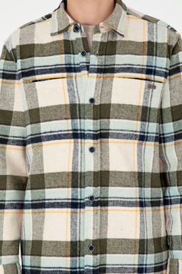 Мужская рубашка цвета хаки с длинным рукавом - U.s. polo assn фото 6