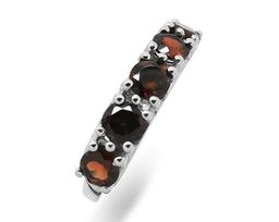 Кольцо из серебра гранат, Иней