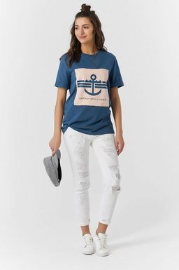 Футболка с принтом люблю тебя и море