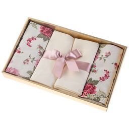 КОМПЛЕКТ САЛФЕТОК ИЗ 4ШТ,РОЗА, ХЛОПОК 100