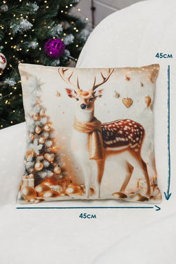 Наволочка декоративная новогодняя 2 шт рогожка