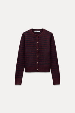 STRIPED KNIT CARDIGAN - Zara фото 11