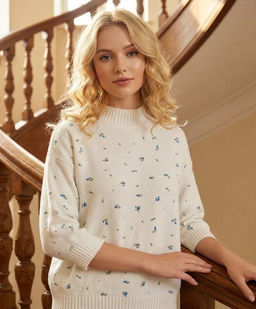 K13303 Джемпер (вязаный трикотаж) БЕЖЕВЫЙ