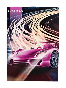 Цена за 20 шт. Блокнот А6, 24 листа в клетку на скрепке «Тачки», обложка мелованный картон, МИКС