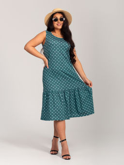 Сарафан женский кулирка "АНЮТА" ЗЕЛЕНЬ