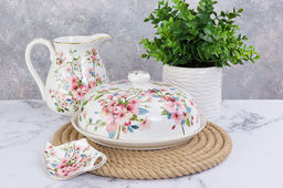 Блинница 23*23*9,5 см Яблоневый цвет на белом NEW BONE CHINA - Elan gallery фото 7