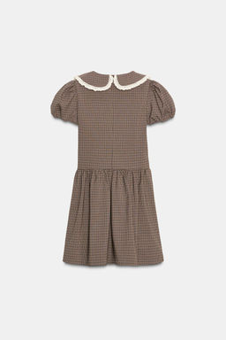 CHECKED DRESS WITH PETER PAN COLLAR - Zara фото 11