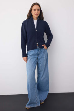 Wardrobe Essentials Sar? Yunlu Fermuarl? Dik Yaka Papatya Elcikli Triko H?rka |TWOAW26HI00090 - Trendyolmilla фото 9