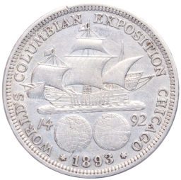 Монета 1/2 доллара 1893 года США Колумбийская выставка в Чикаго