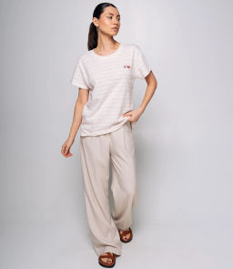 Футболка #КТ9101 (2), розовый, белый