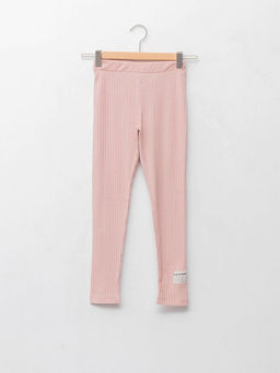 Beli Lastikli Bask?l? K?z ?ocuk Uzun Tayt