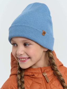 Шапка хлопковая двухслойная Джинс