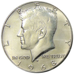 1/2 доллара (50 центов) 1968 года D США