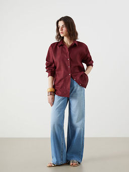 Wideleg Kad?n Jean Pantolon