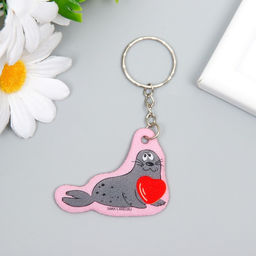 Цена за 12 шт. Брелок EVA Тюлень с сердечком 5х4 см - Simaland фото 4