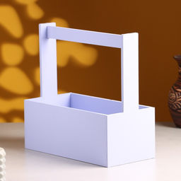 Кашпо деревянное Эллада большая, сетка, с ручкой, 2512,510(25) см Лавандовый - Дарим красиво фото 2