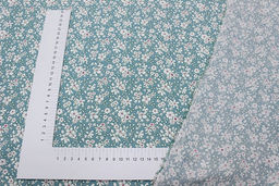 Штапель Малика цв.бирюзово-зеленый винтаж-2, СОРТ2, ш.1.42м, вискоза-100%, 90гр/м.кв - Купава фото 3