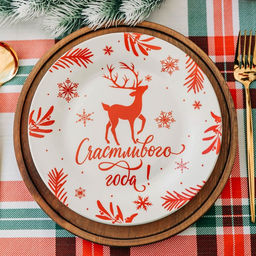 Тарелка Счастливого года, 20 см - Дорого внимание фото 8