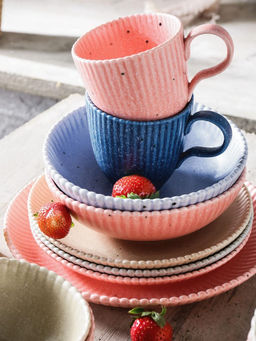 Тарелки Доляна Коралл, d=20.8 см, набор 2 шт., фарфор, бежевые  фото 9