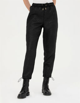 Siyah Parlak Dokulu Comfort Fit Pantolon - Pierre cardin фото 2