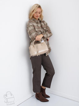 Сумка женская кожаная 5786P apricot Polina&Eiterou в Новосибирске