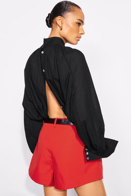 CAMISA CUELLO SUBIDO ZW COLLECTION / Negro - Zara фото 7