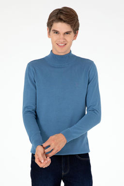 Мужской темно-синий базовый свитер Неожиданная скидка в корзине