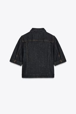 DENIM JACKET WITH POCKETS ZW COLLECTION - Zara фото 6