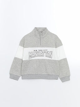 Dik Yaka K?z ?ocuk Sweatshirt