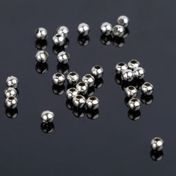 Цена за 3 шт. Кримп - зажимная бусина СМ-370, набор 30 шт. 3.2 мм, цвет серебро