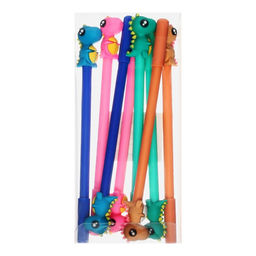 Цена за 12 шт. Ручка - прикол гелевая Маленький динозаврик, МИКС - Calligrata фото 5