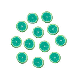 Бусина Zlatka полимерная глина PCV 10 мм 6 х 12 шт СК/Распродажа №03 зеленый фрукт