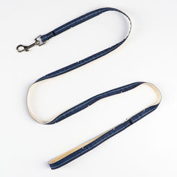 Комплект с мягкой шлейкой Якорь, размер L, поводок 120 х 1,5 см, ОГ 42-76 см, синий - Пижон фото 7