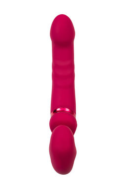 Безремневой страпон LOVENSE Lapis, с вибрацией, силикон, красный, 23 см