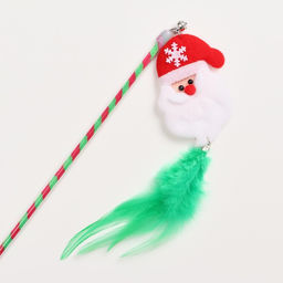 Дразнилка для кошек с бубенчиком Дед мороз, 30 см - Пижон фото 2