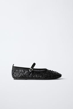 BALLERINAS WITH FAUX PEARL BUCKLE - Zara фото 10
