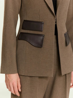 Жакет приталенного кроя, ML871/samba - Emka фото 4