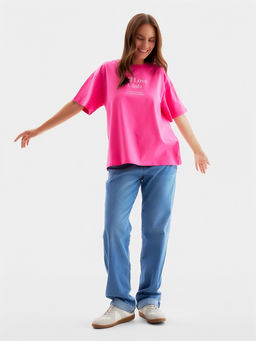 Футболка женская MIST Selflove, розовая, размер XL (48-50)