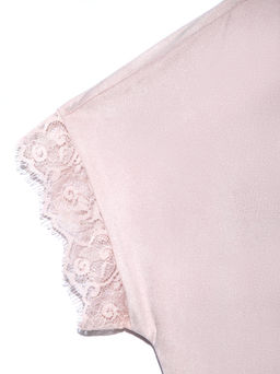 CONTE Топ с эффектом замши и деликатным кружевом LD 917 steal pink