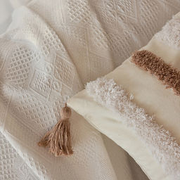Наволочка декоративная с кисточками SL Home, 45×45 см, хлопок 100%, бежевая