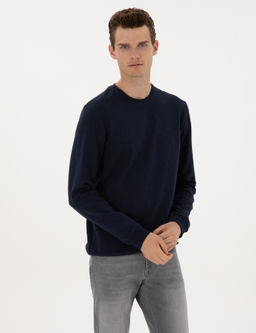 Lacivert Regular Fit Sweatshirt