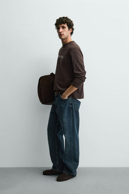CAMISETA TEXTO ESTAMPADO / Marr?n - Zara фото 4