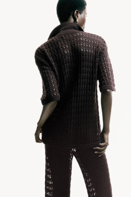 C?rdigan de algod?n efecto crochet - H&m фото 5
